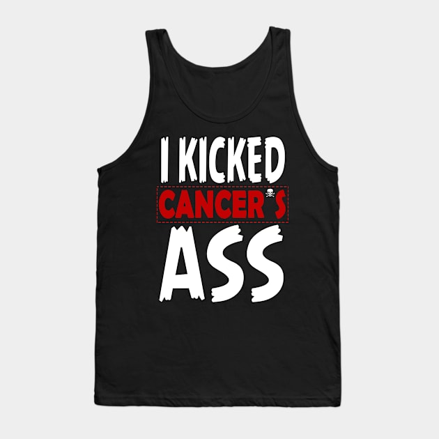 I Kicked Cancer´s Ass shirt cancer survivor Tank Top by Jakavonis